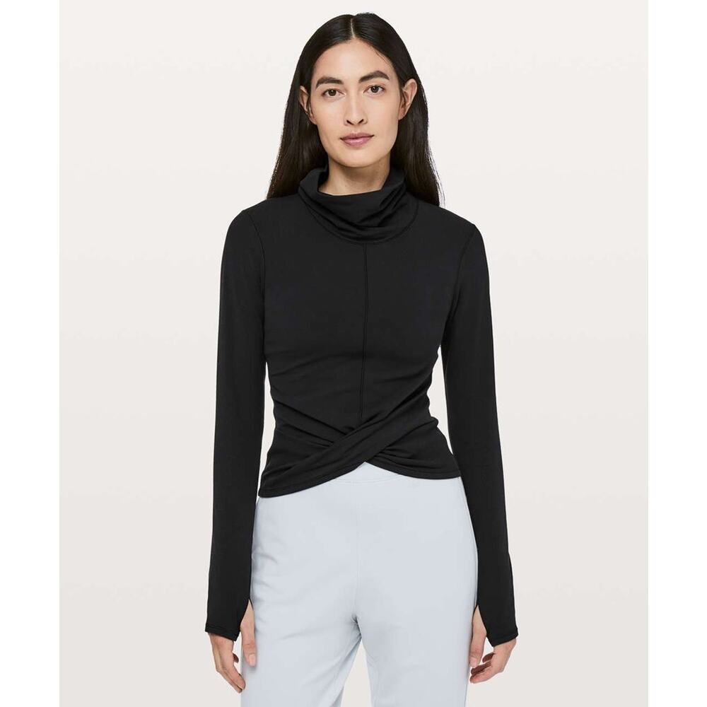 Lululemon Melodic Movement Long Sleeve Top Black Size 2